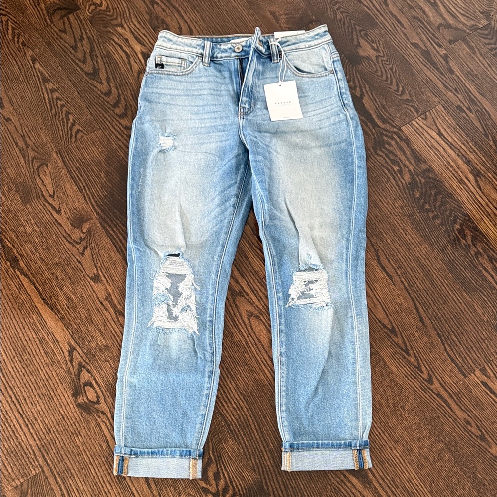 KanCan Light Blue Distressed Boyfriend Jeans